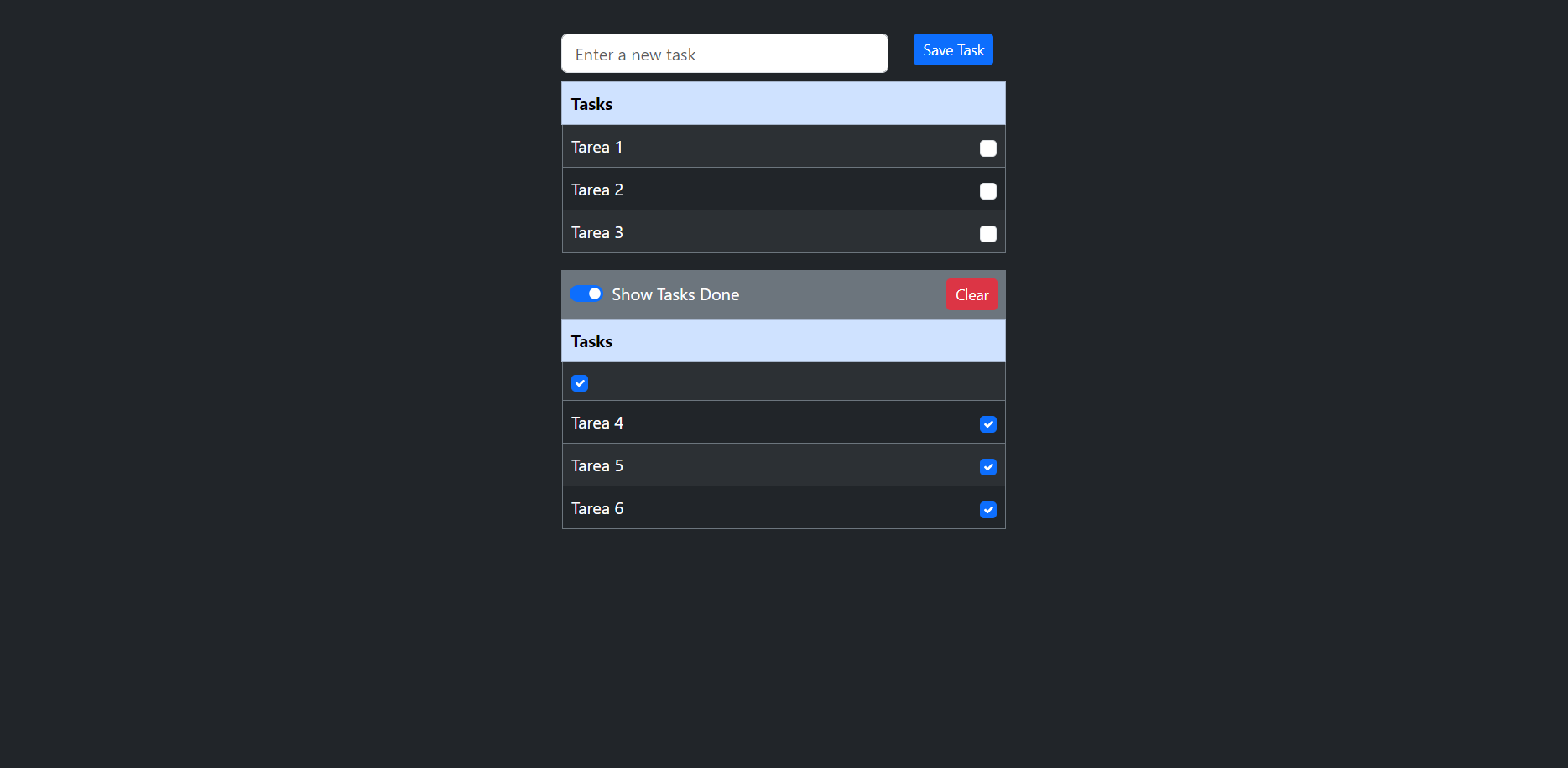 React - Aplicación de tareas con useState, useEffect y localStorage