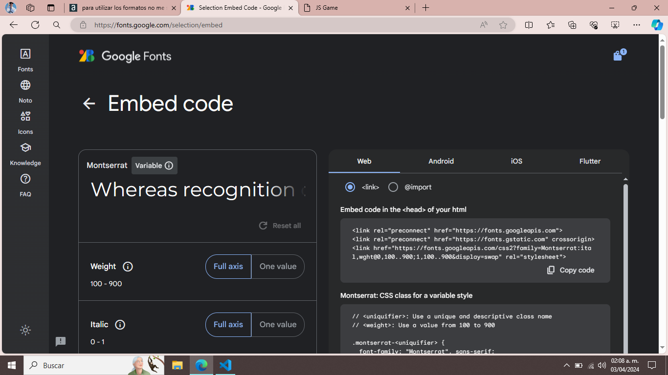 Select Embed Code