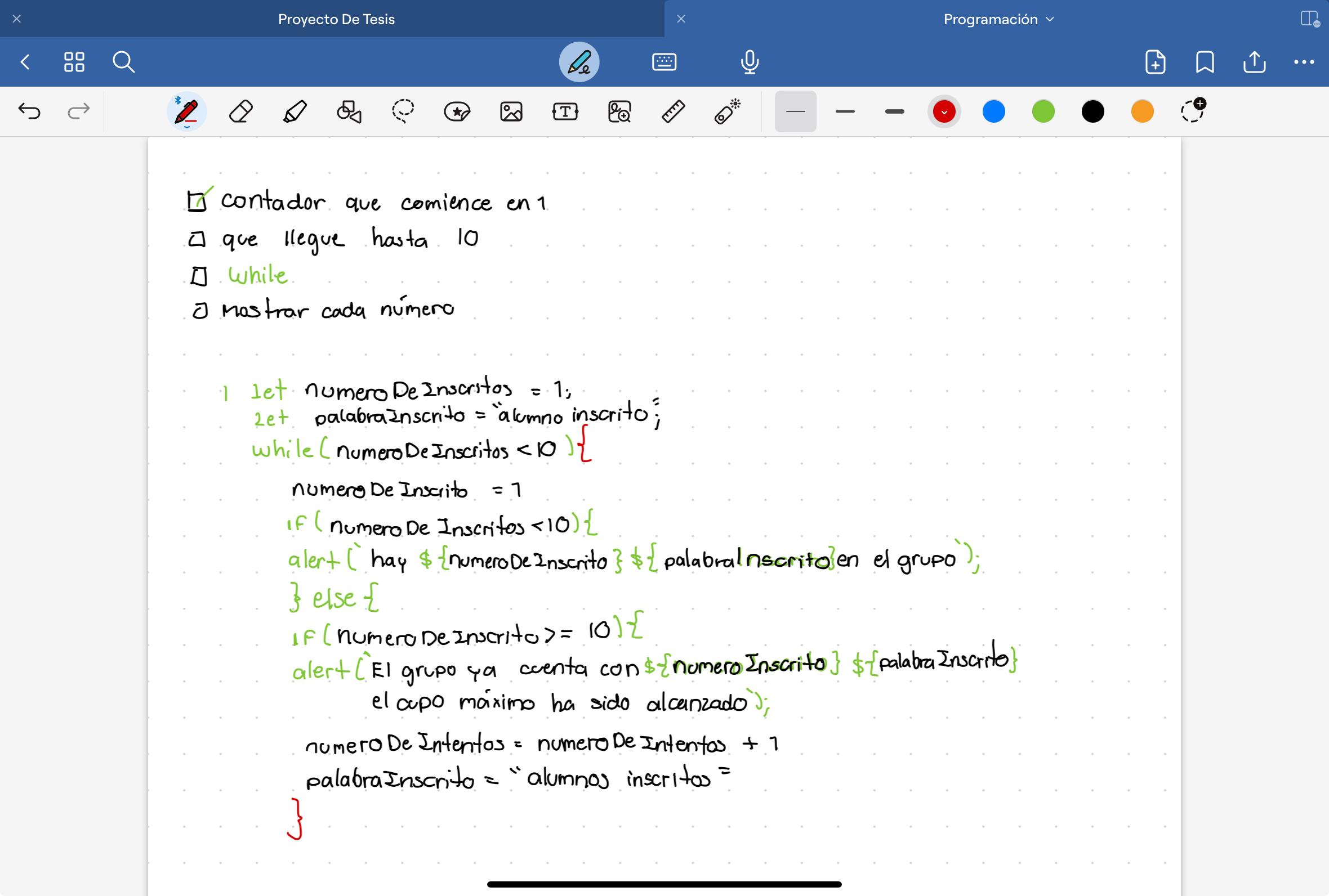 Ejercicio a con stylus, aprendo mejor escribiéndolo a mano