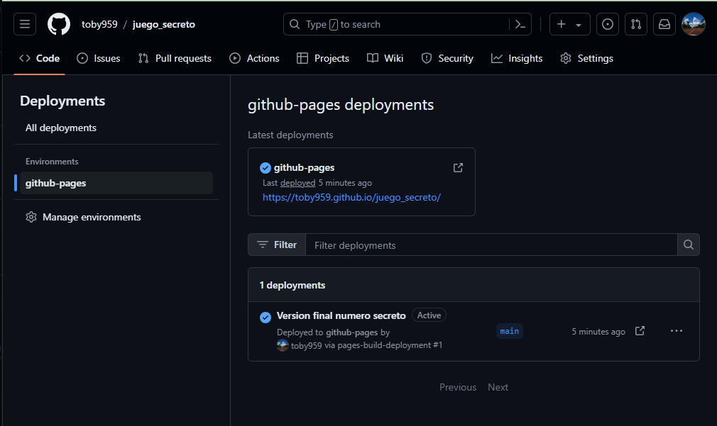 Esta imagen muestra, como se ve la pagina de GitHub en la actualidad