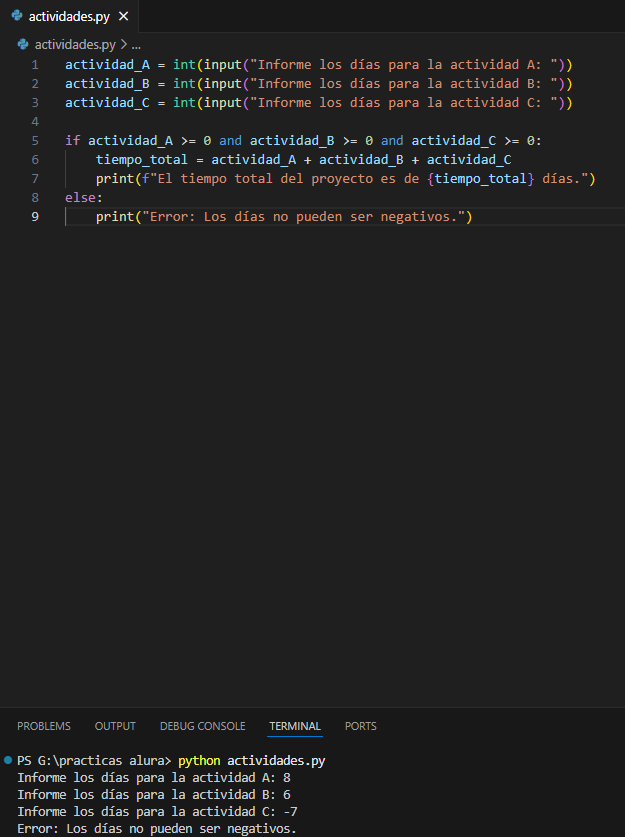 Calculadora de tiempo total del proyecto