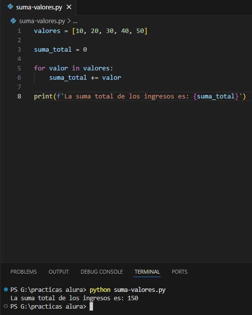 Calculadora de suma de numeros/valores