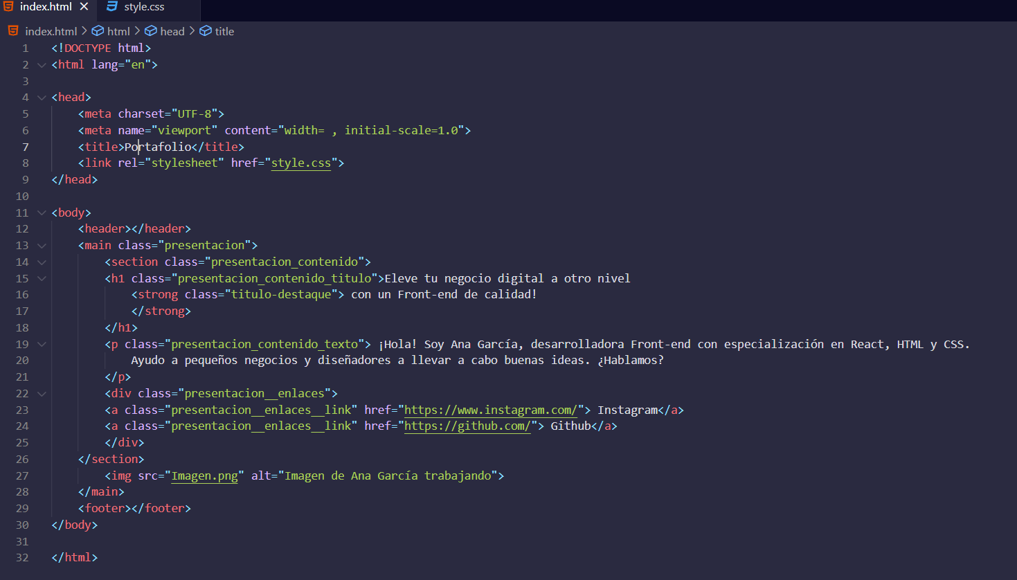 Proyecto HTML y CSS