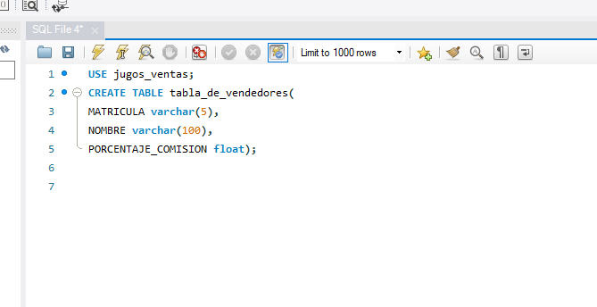 código SQL
