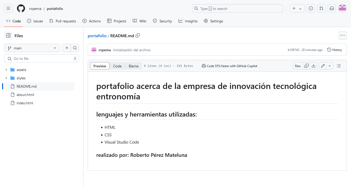 Repositorio en github