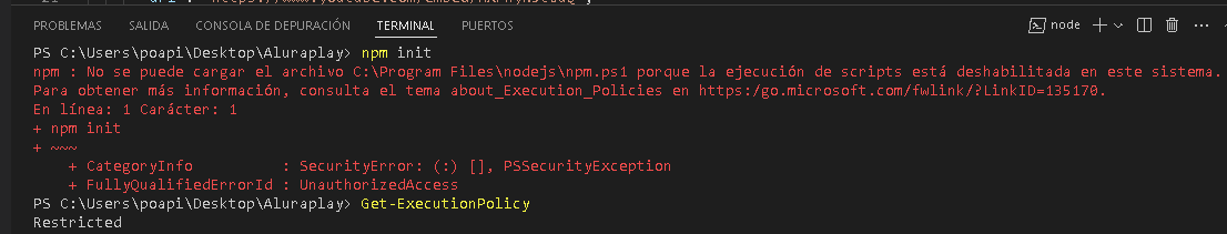 Script esta deshabulitada en el sistema