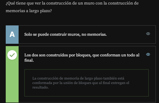 ¿Qué tiene que ver la construcción de un muro con la construcción de memorias a largo plazo?