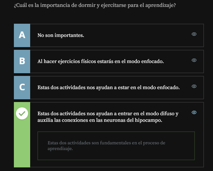 ¿Cuál es la importancia de dormir y ejercitarse para el aprendizaje?