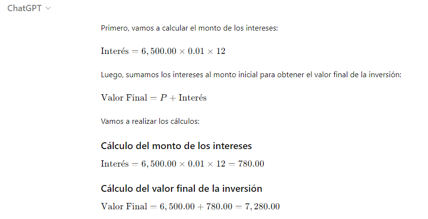 Montos e inversión