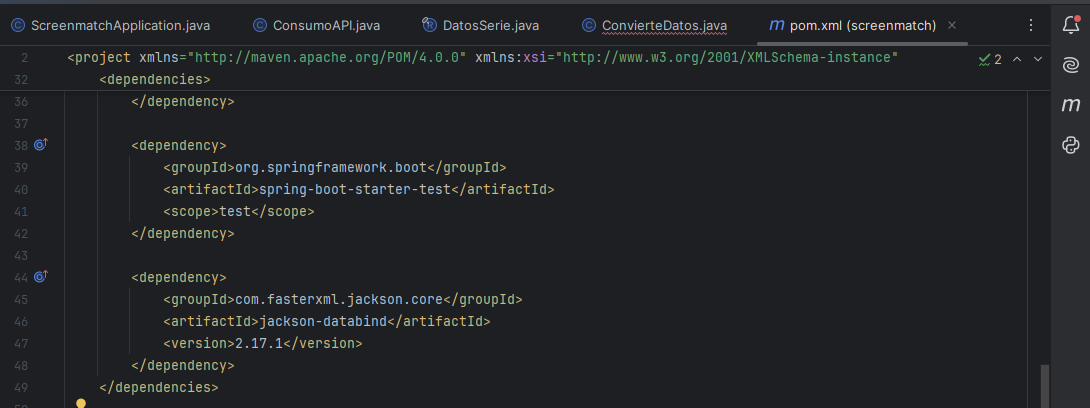 contenido de pom.xml