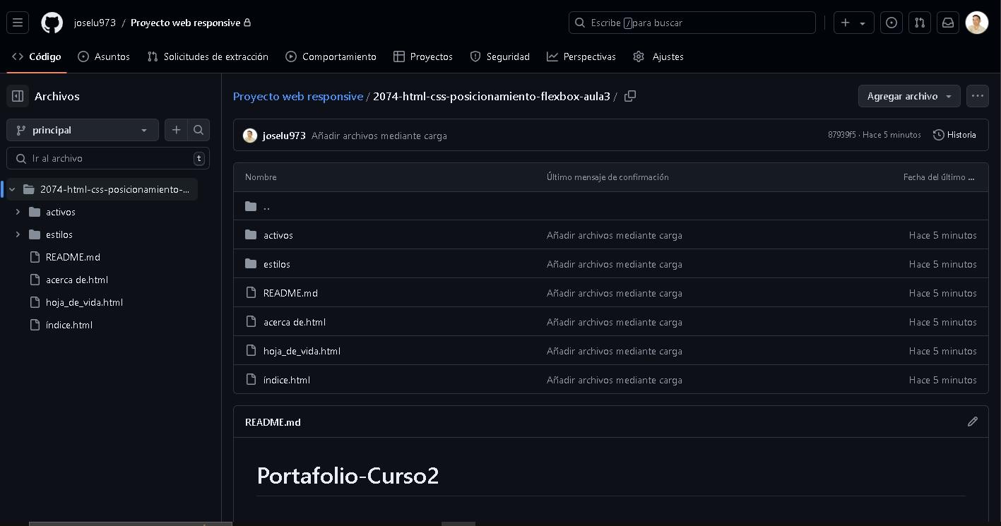 Archivos subidos a Github