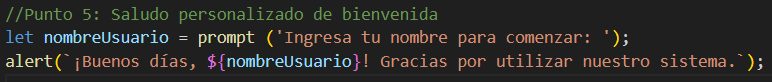 Páctica de uso de prompt y template string