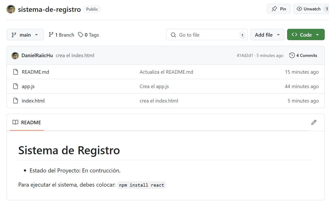 Lo que se ha hecho hasta el momento en clases de Github