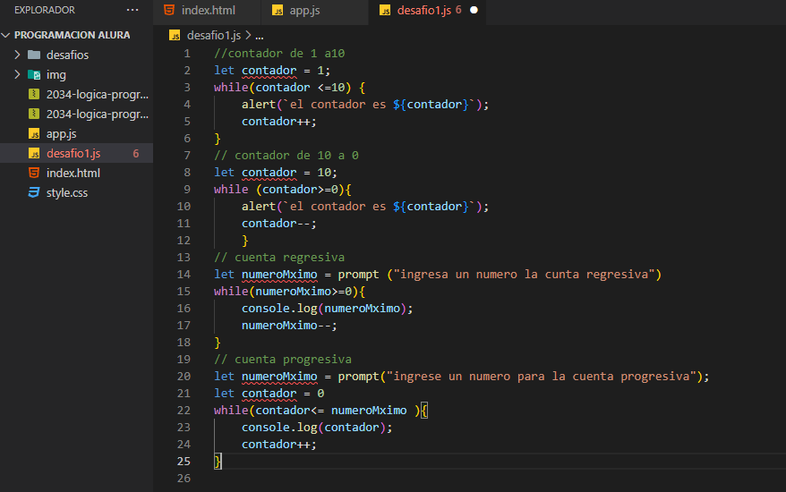 loops y tentativas