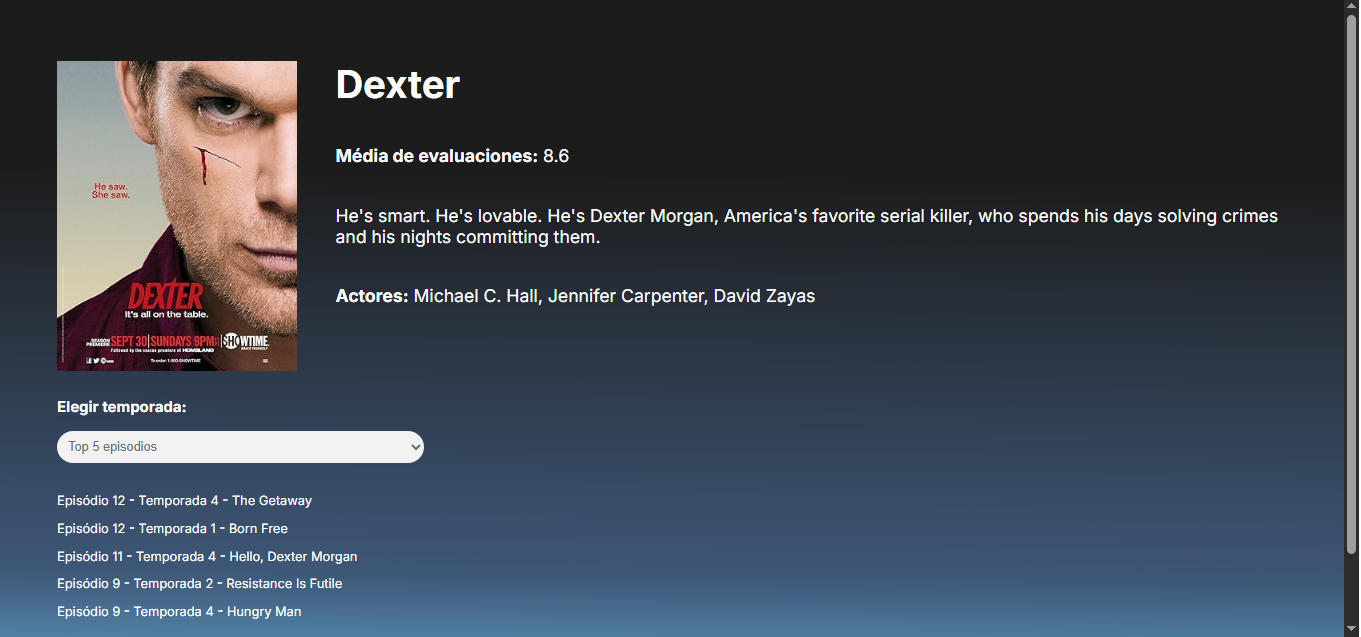 Imagen de Screenmatch con la serie Dexter y sus 5 mejores episodios