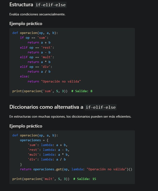 Reumen de python