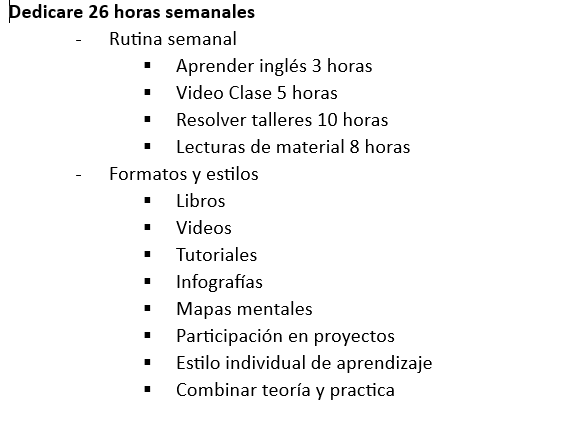 Agenda semanal