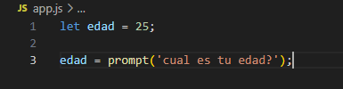 Declaramos la variable edad y luego la usamos