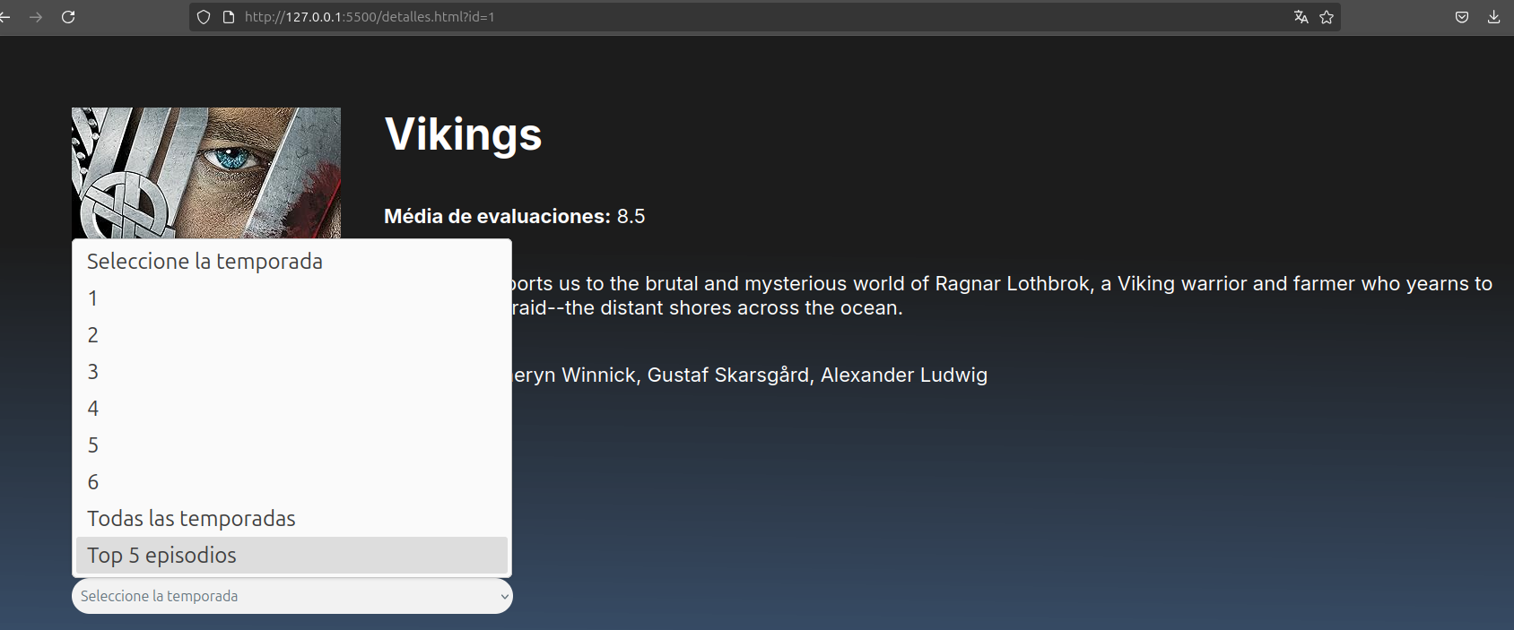 Seleccionar Top 5 episodios