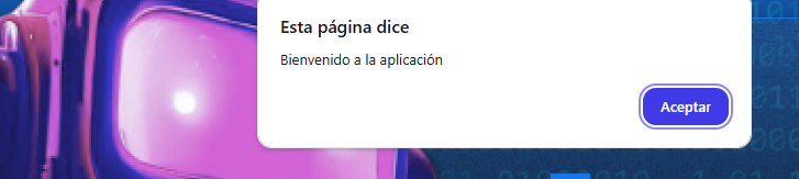 Mensaje de bienvenida