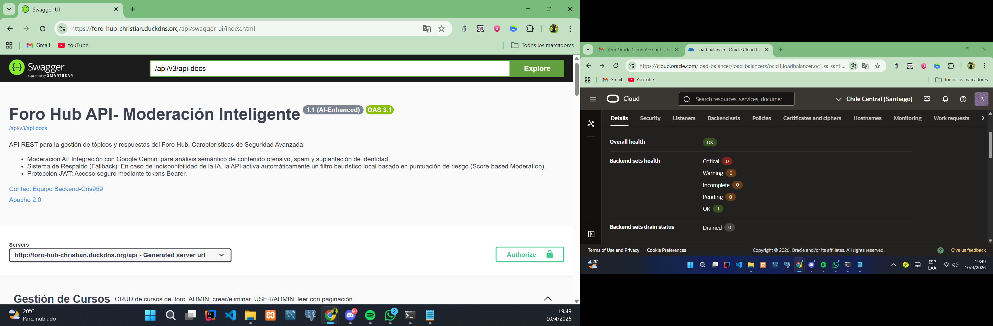 Imagen consola y pagina