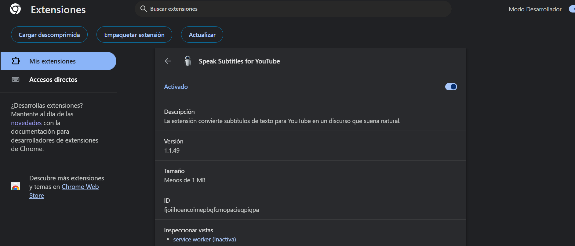 Se observa el icono de la App