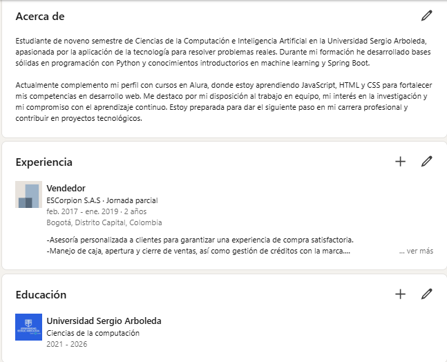 Acerca de y Experiencia