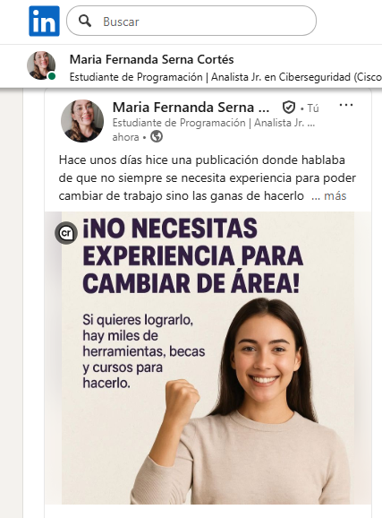 mi publicación en LinkedIn