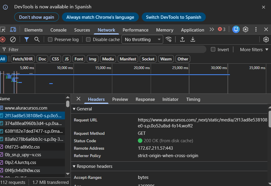 visualizacion devtools