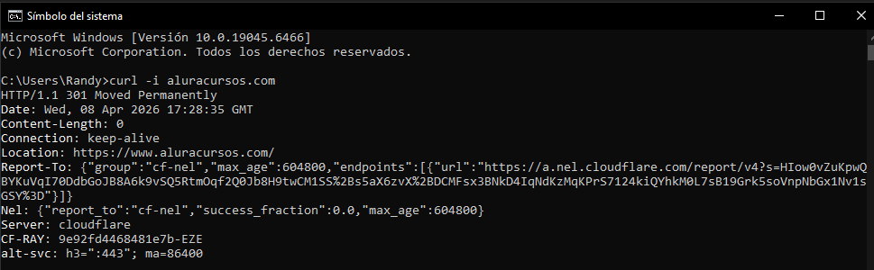curl aluracursos.com