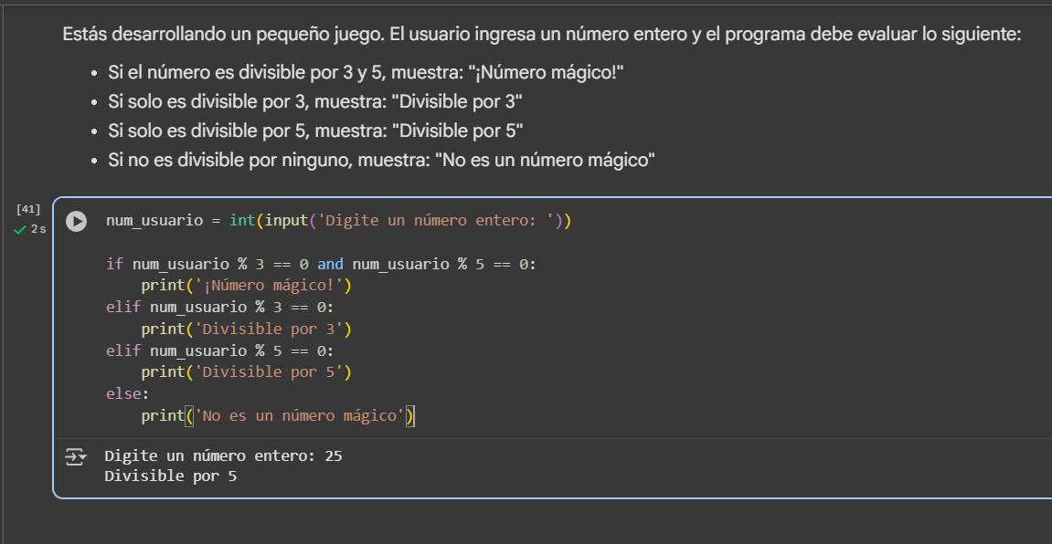 Ejecucion con numero divisible por 5