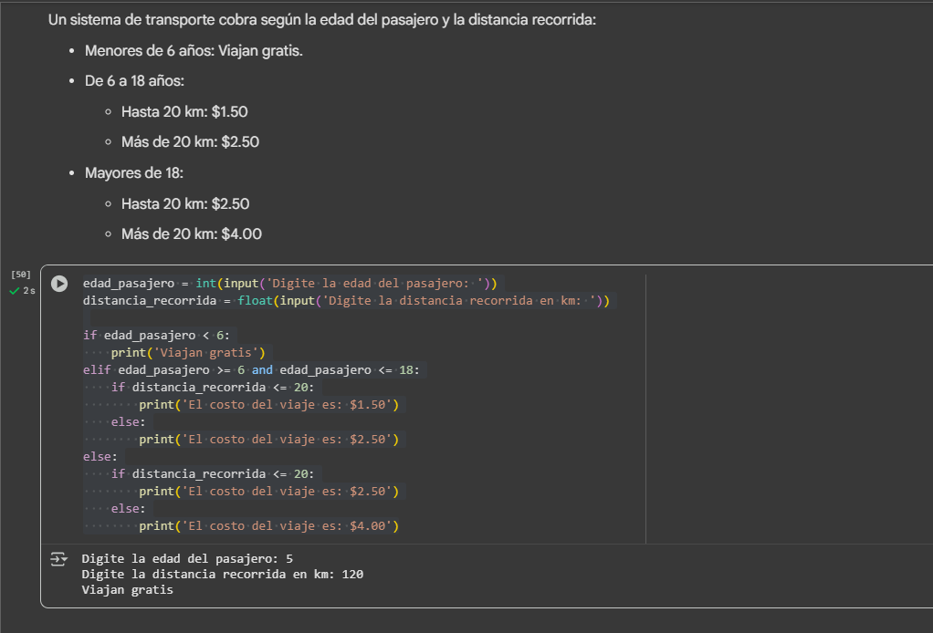 Ejecución viaje gratis, niño menor a 6 años