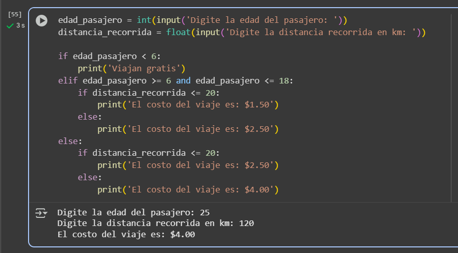 Ejecucion costo pasaje 4.00