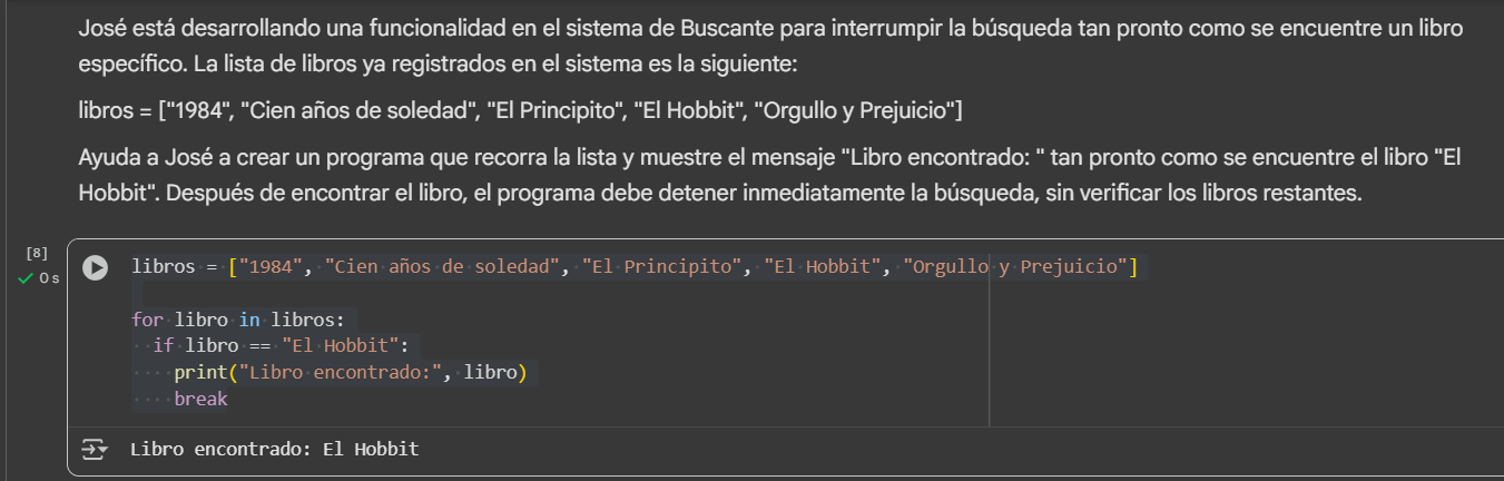 Ejecucion recorrido lista de libros con retorno ok