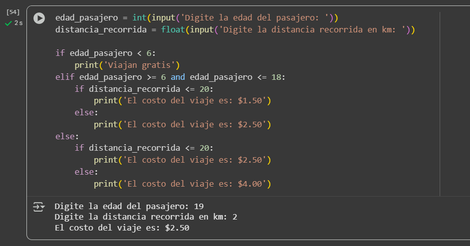 Ejecucion costo pasaje 2.50 mayor de edad.