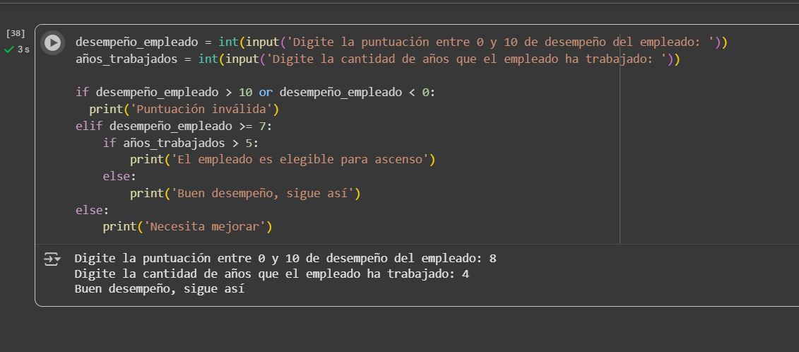 Ejecucion empleado cumple con desempeño pero no con años
