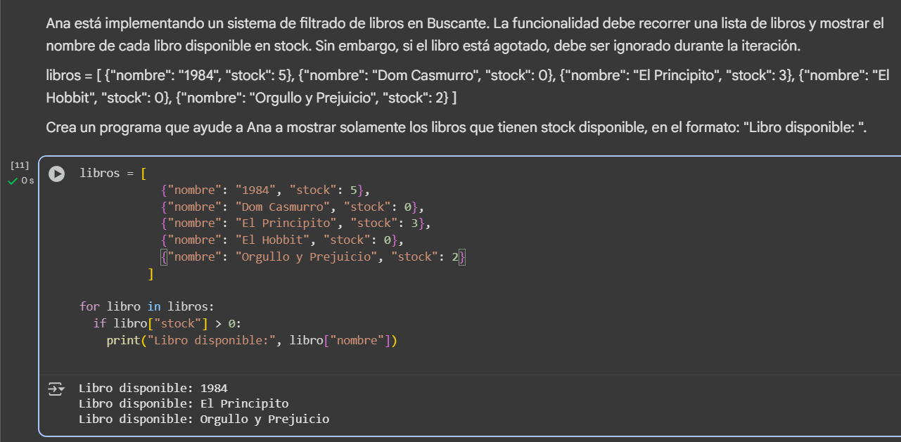 Ejecucion ok con salida libros disponibles