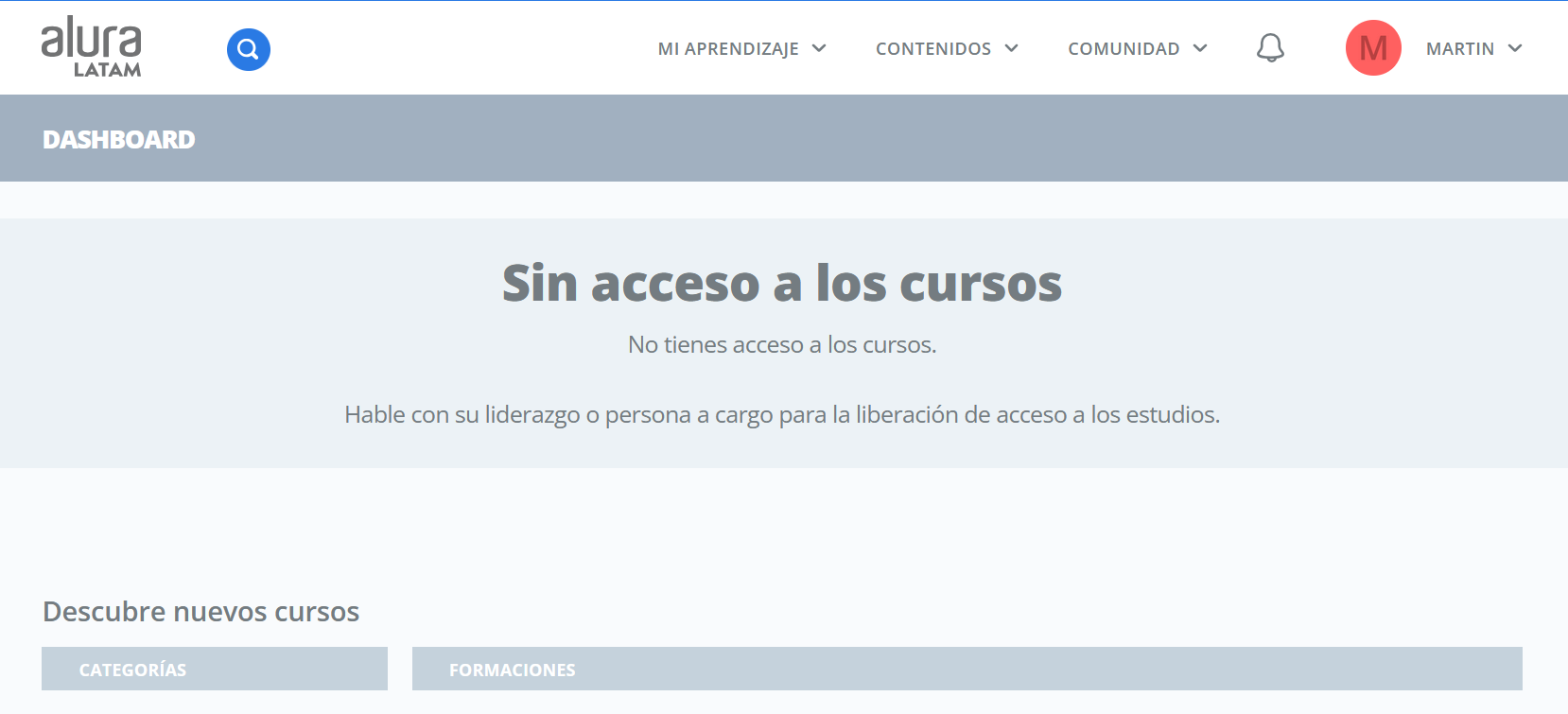 No puedo Acceder a los Cursos de AI FOR TECH 